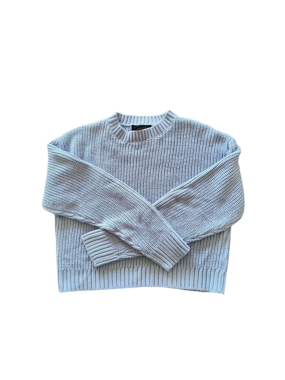 Urban Heritage Women’s Light Blue Cropped Knit Sweater Size Small